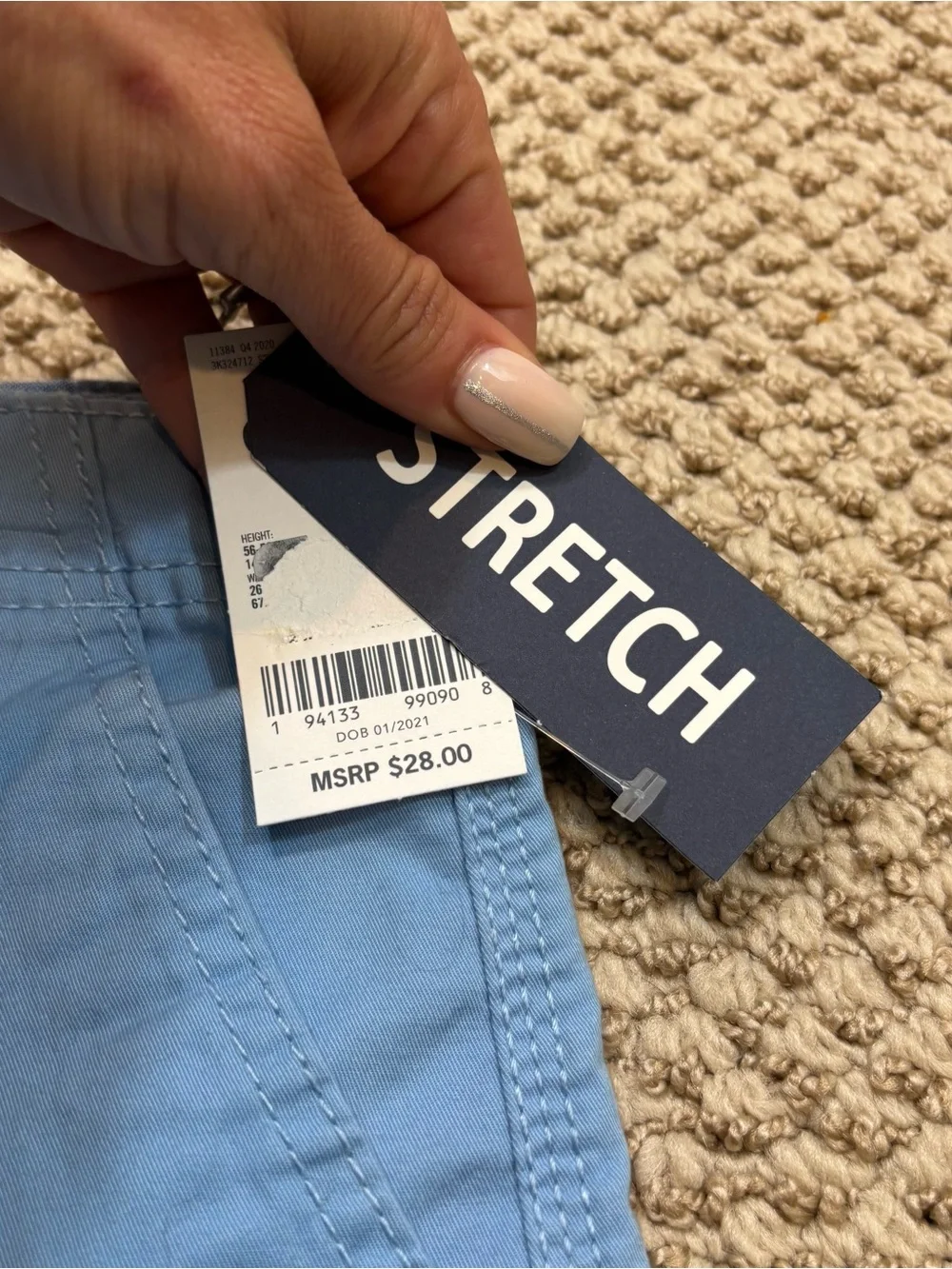 Brand new with Tags Osh‎ Kosh Boys Light Blue Chino Shorts Size 12